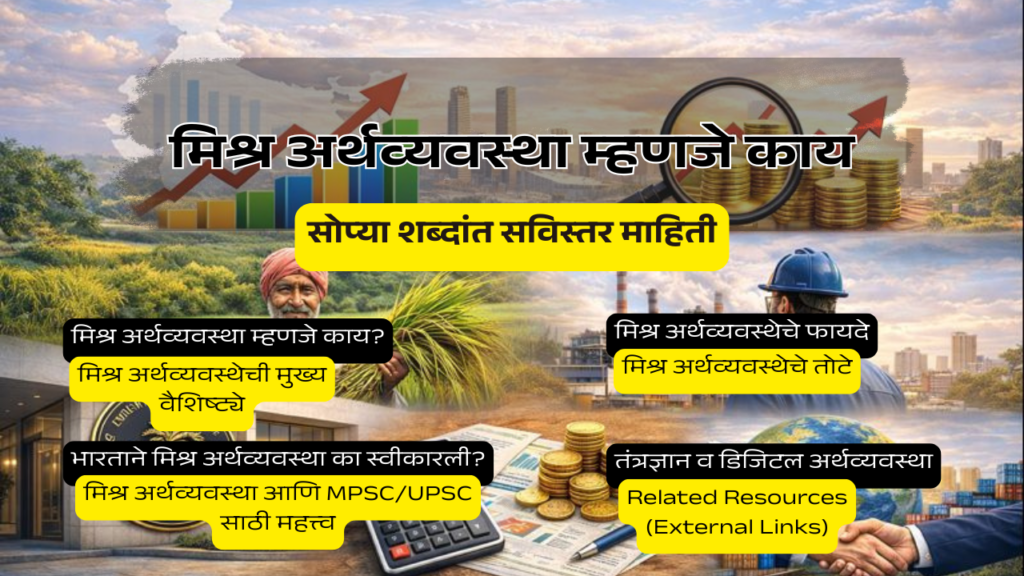 मिश्र अर्थव्यवस्था म्हणजे काय?