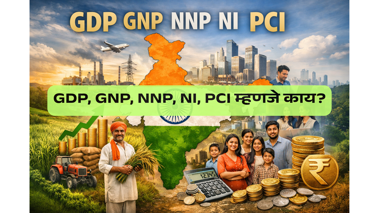 GDP, GNP, NNP, NI, PCI म्हणजे काय