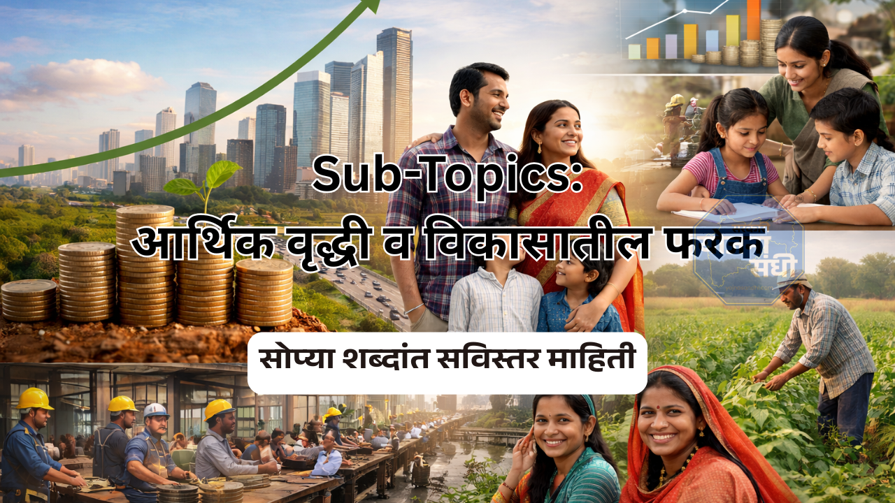 आर्थिक वृद्धी व आर्थिक विकासातील फरक